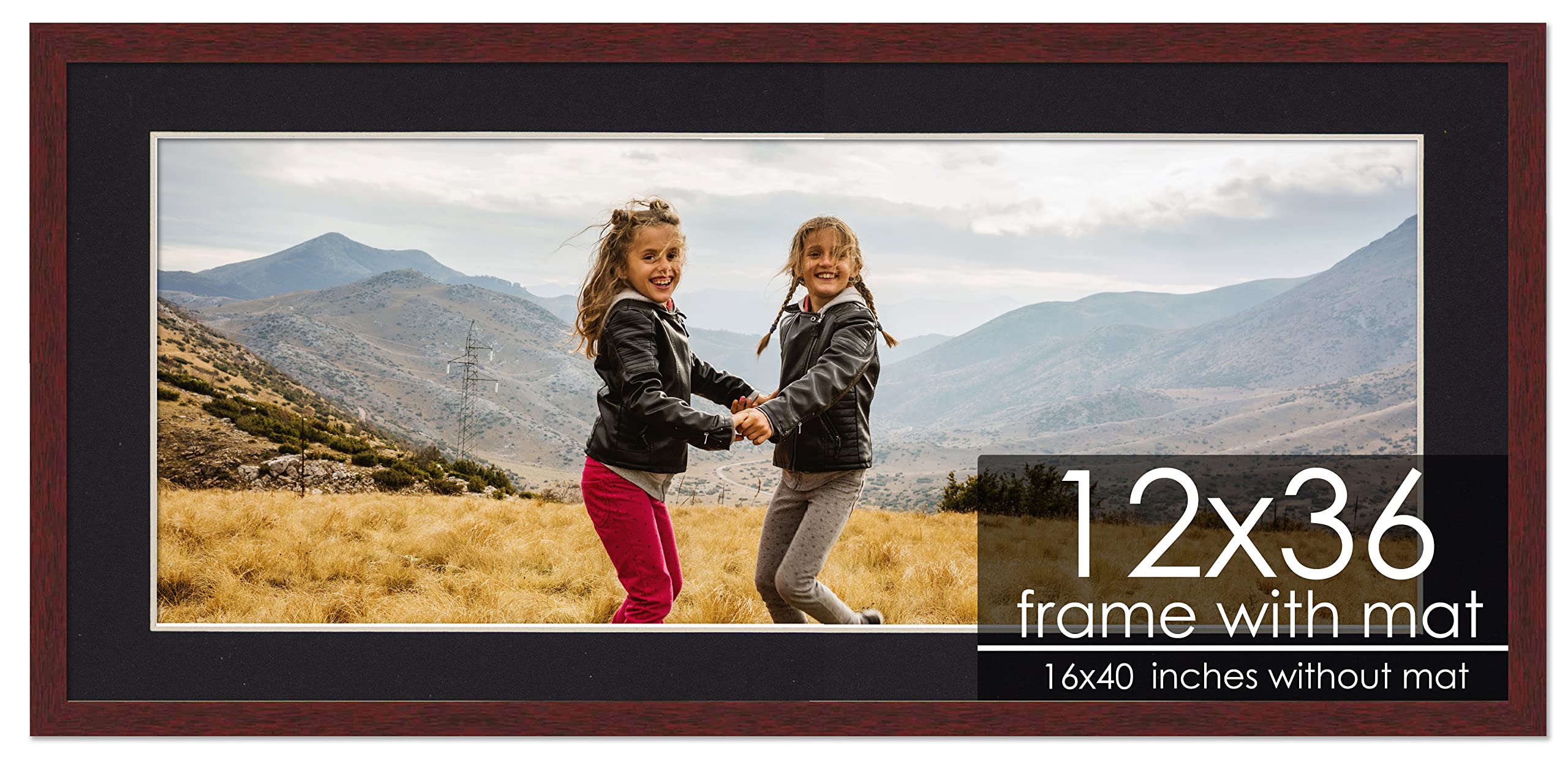 Custom Printed Crystal Frame, Premium Wood, Multiple Sizes