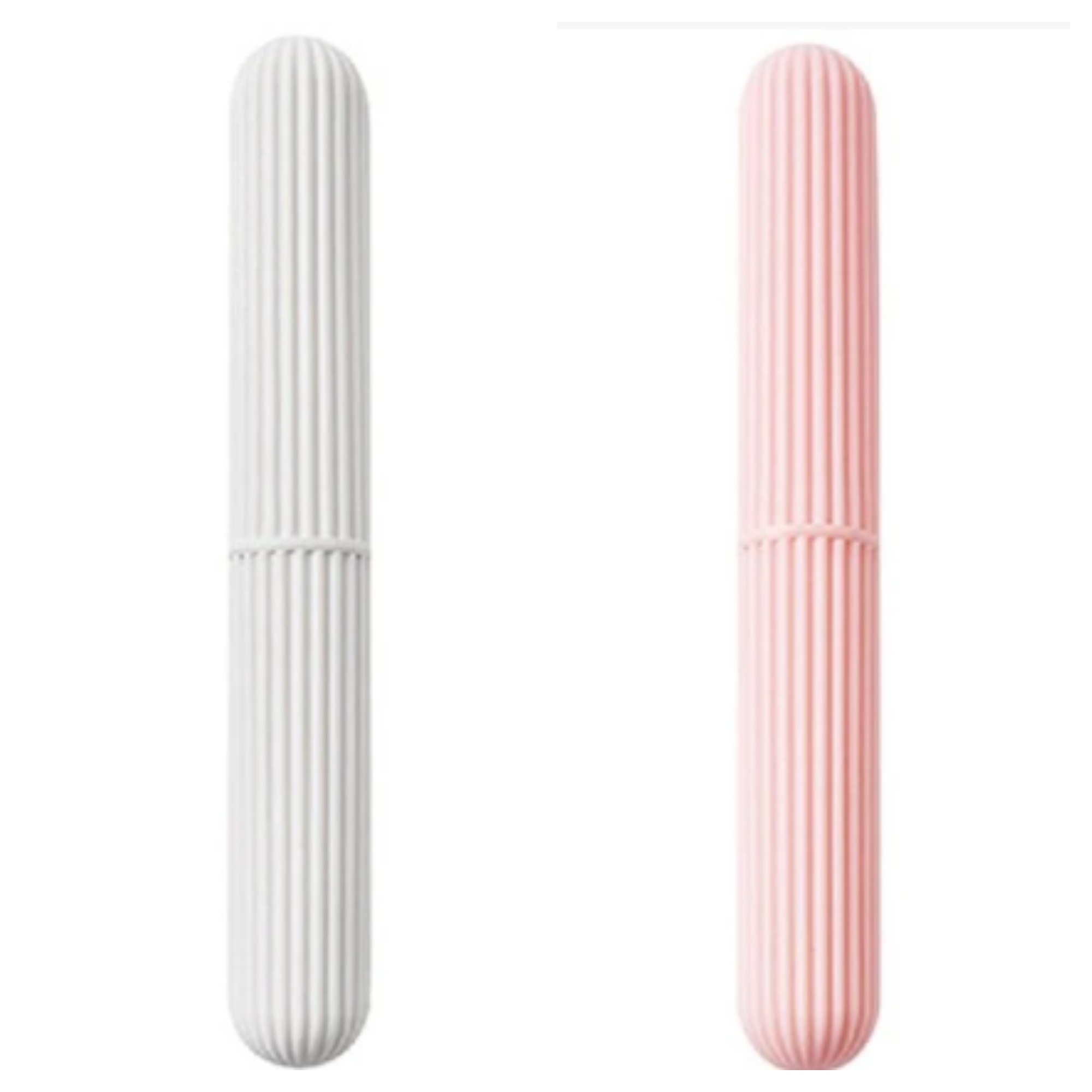 2pcs Of Bathroom Tooth Brush Holder Tube Cap Cover Protect Case Box Toothbrush