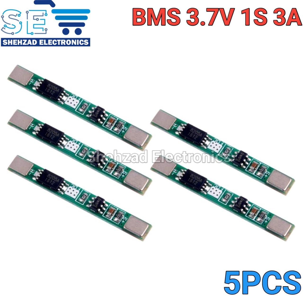 5PCS 1S 3.7V 3A BMS PCM battery protection board for 18650 lithium ion li battery