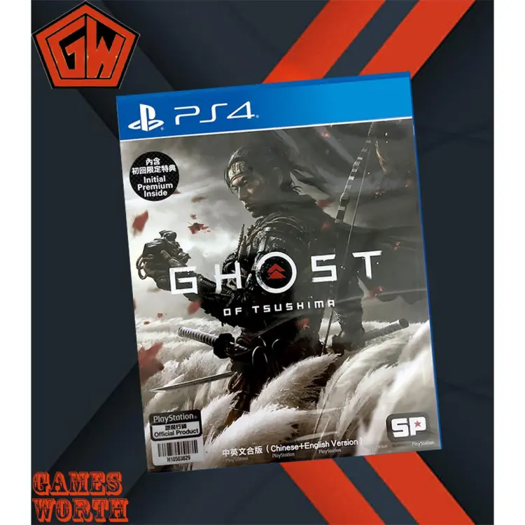 GHOST PS4 PLAYSTATION OF 4 GAME DVD TSUSHIMA