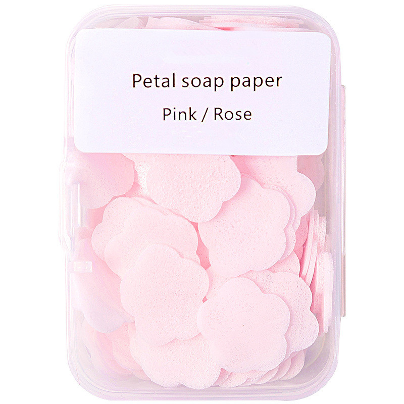 Disposible Paper Soap Cute Mini Hand Soap Flower Shape Travel Paper Soap (Pack Of 2)