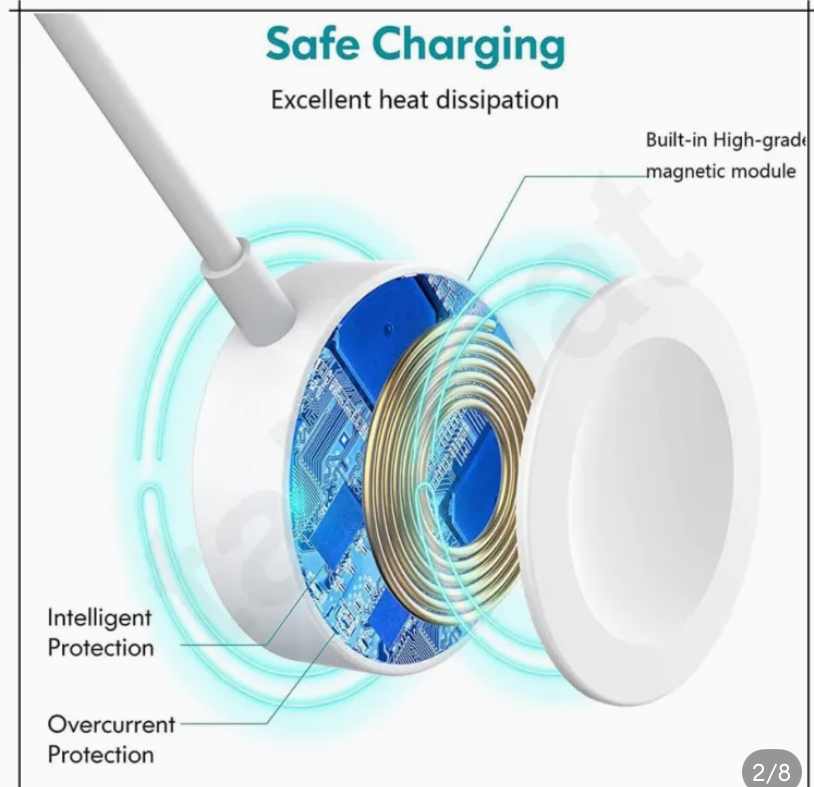 1 piece PowerTime Watch Magnetic Charger fast charger  Easily snaps onto your watch for a secure connection