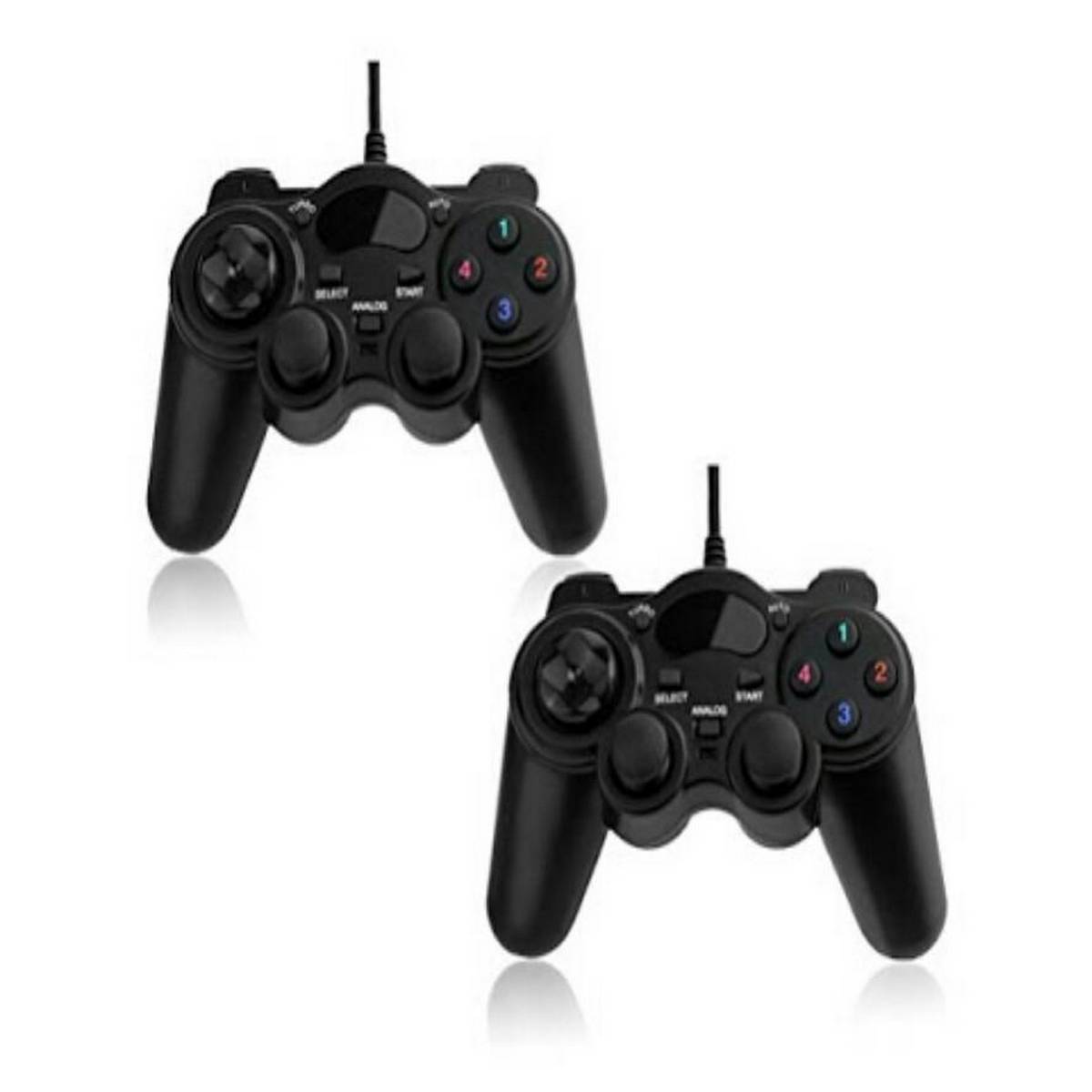 Pack Of 2 Joypad Black Copper Usb Original Computer Game Ped Gamepad Joystick Joy Pad For Pc Games Windows 7.8.10 .Xp