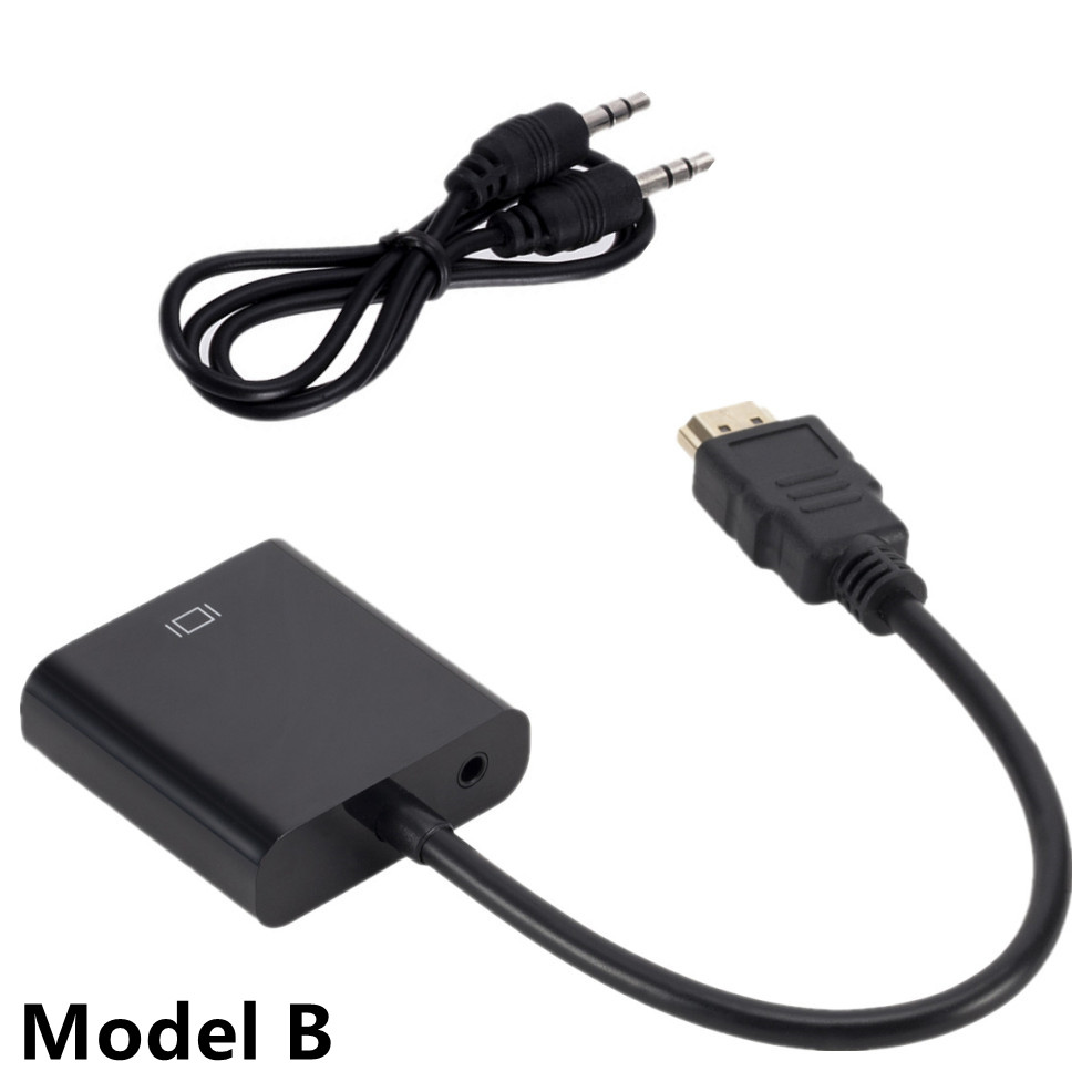 HDMI to VGA Converter with Audio Cable High-Speed Adapter for Video Display Universal Compatibility