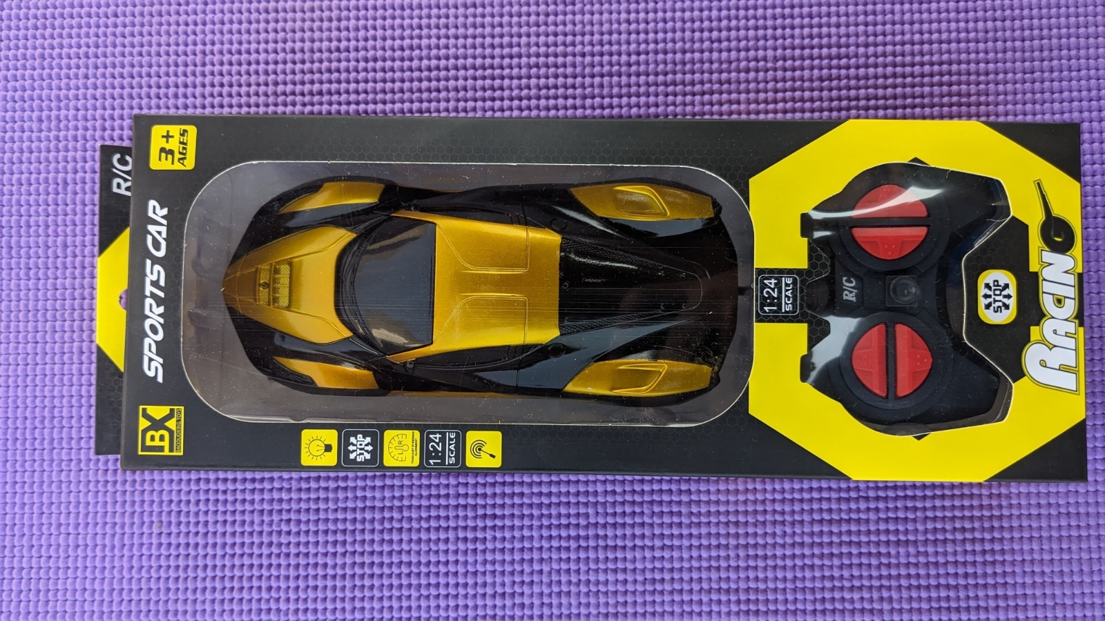 1:20 Scale Sports RC Car | High-Speed Remote Control Car with Rechargeable Battery, Headlights & Exhaust Simulation