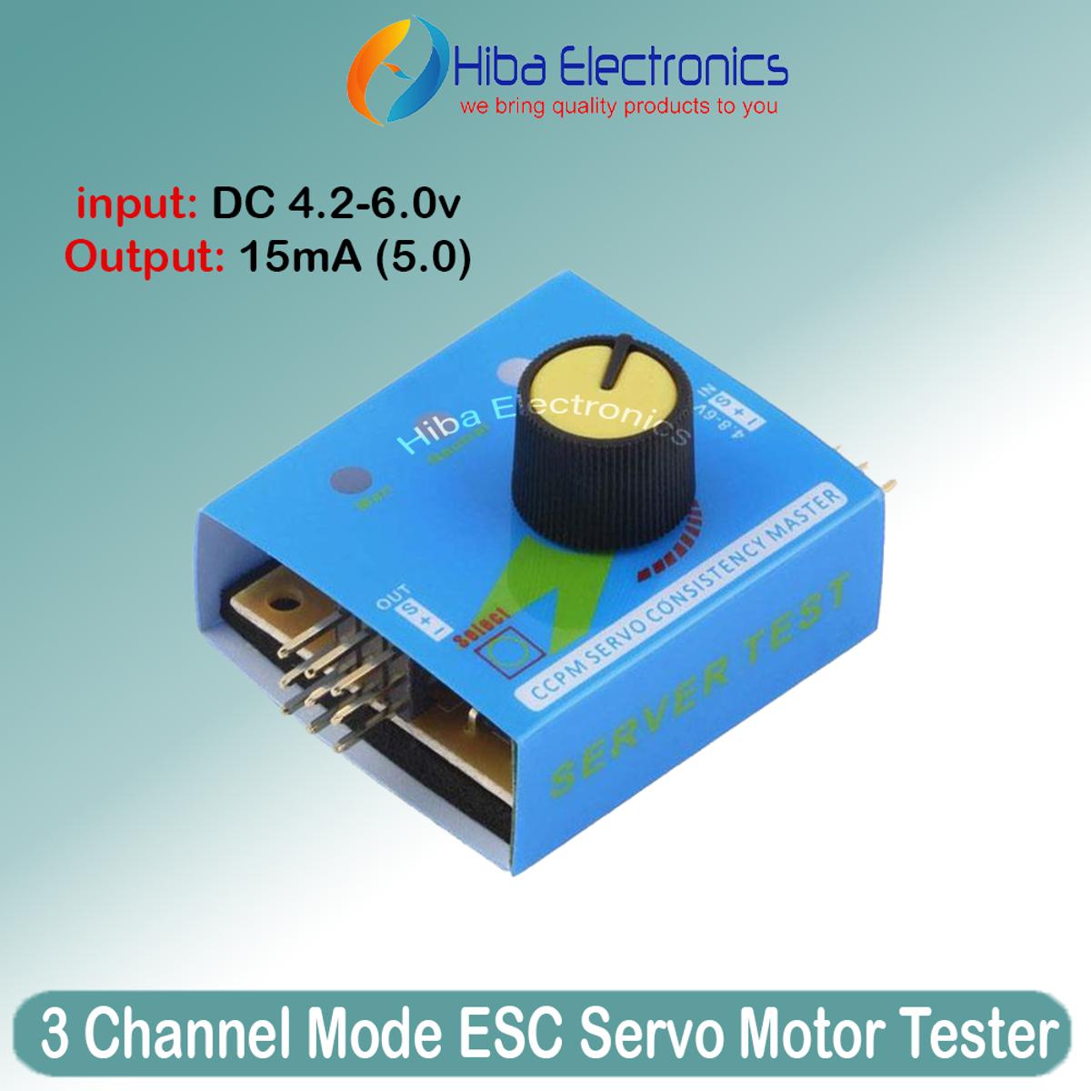 3 Channel Servo Motor Tester ESC RC Servo Tester CCPM 4.2V-6V Multi Mode Servo Speed Controller for RC Model
