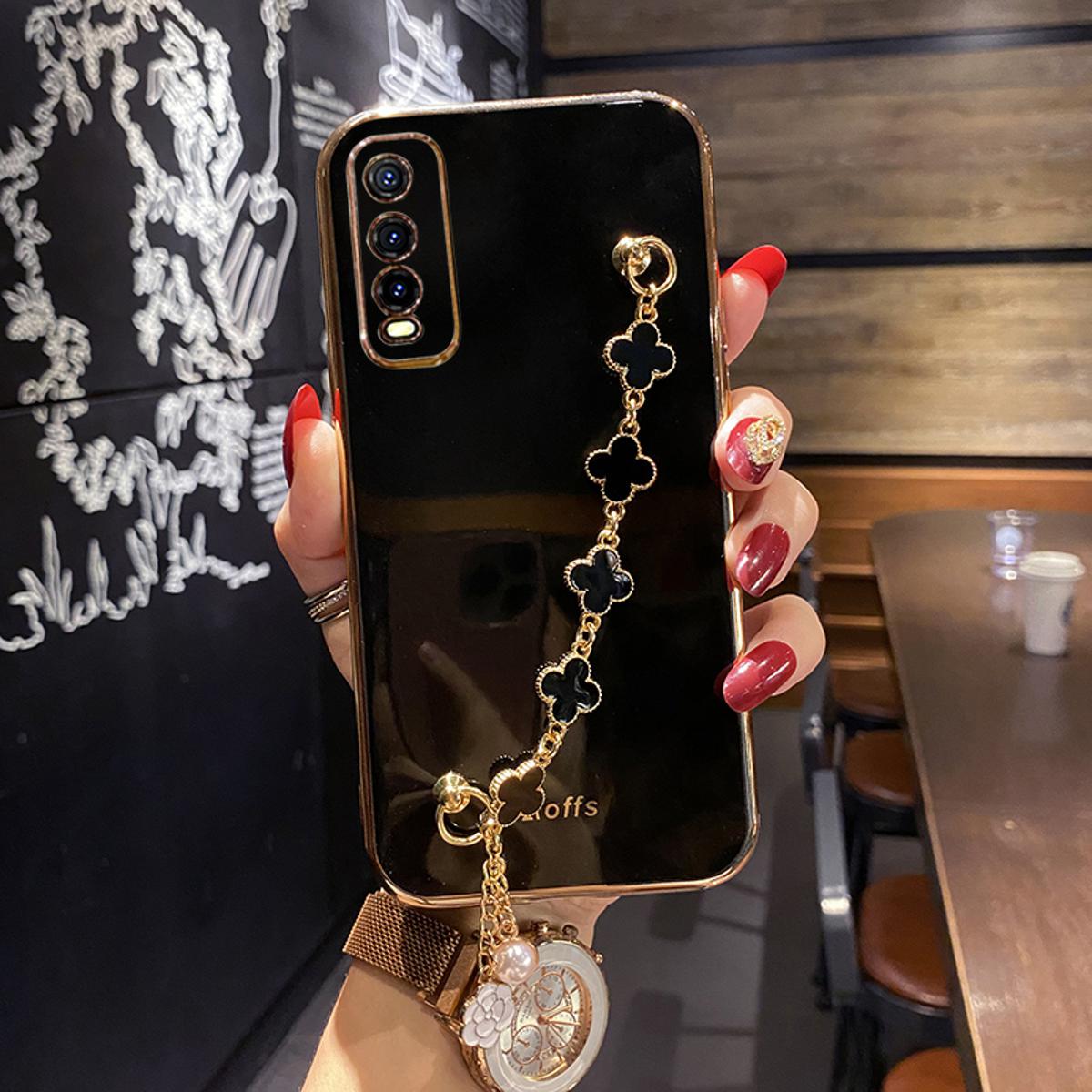 COROGI for Vivo Y20 Back Cover with Bracelet Wristband Luxury 6D