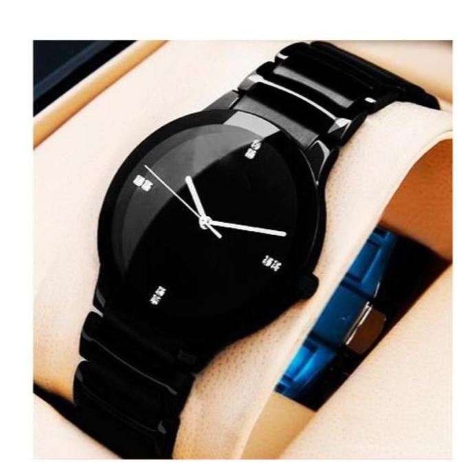 Premium Black Luxury Analog Quartz Watch for women – Elegant Stainless Steel Strap Two Tone For Girls| Luxury Perfect Ladies Gift Wrist Watches For Events