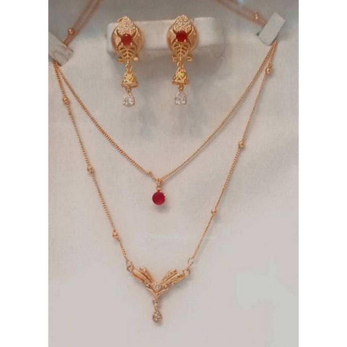 Gold Plated Malla set China Gold Locket 
