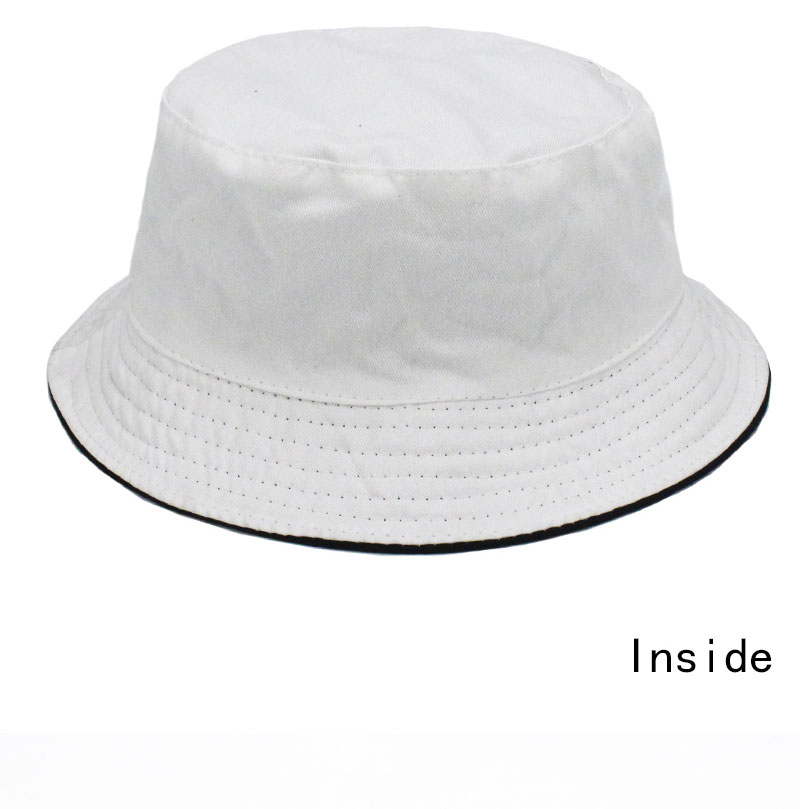Bucket Hats for Men Black White Solid Fisherman Hat Unisex
