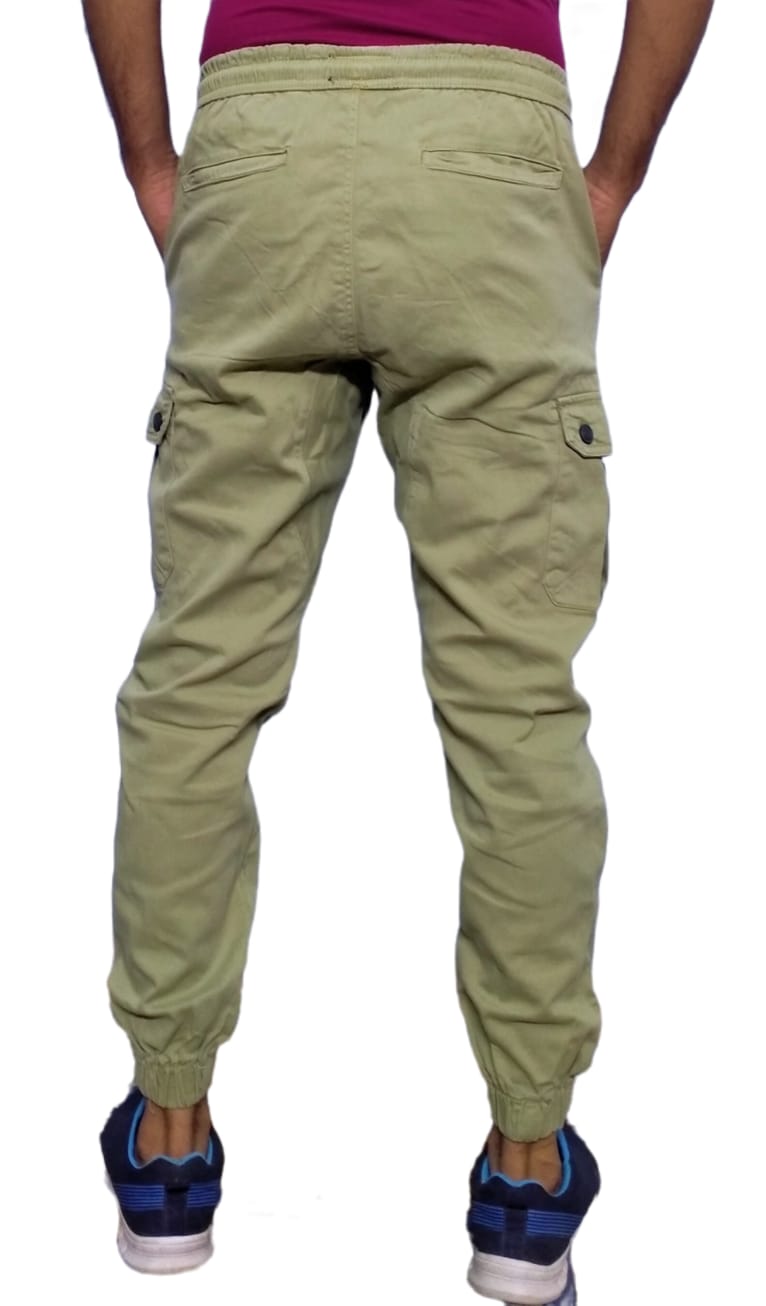Brown Box Cargo Jogger Trousers for Men