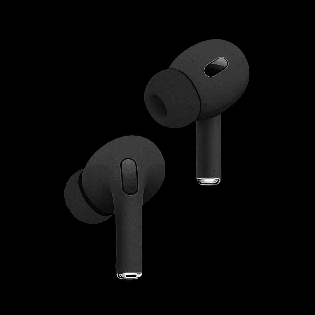 Pro 2 Black Wireless Earbuds - TWS Bluetooth 5.3 Earphones with Charging Case, Touch Control, Noise Reduction & Deep Bass (Complete Box Pack)