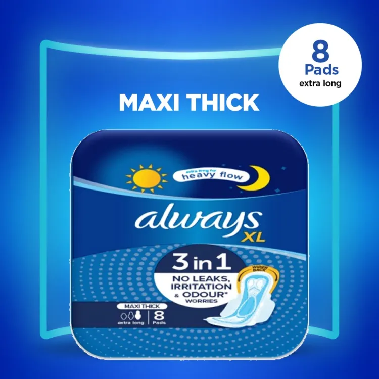 Always Thicks Sanitary Pads Extra Long Single 8 Count