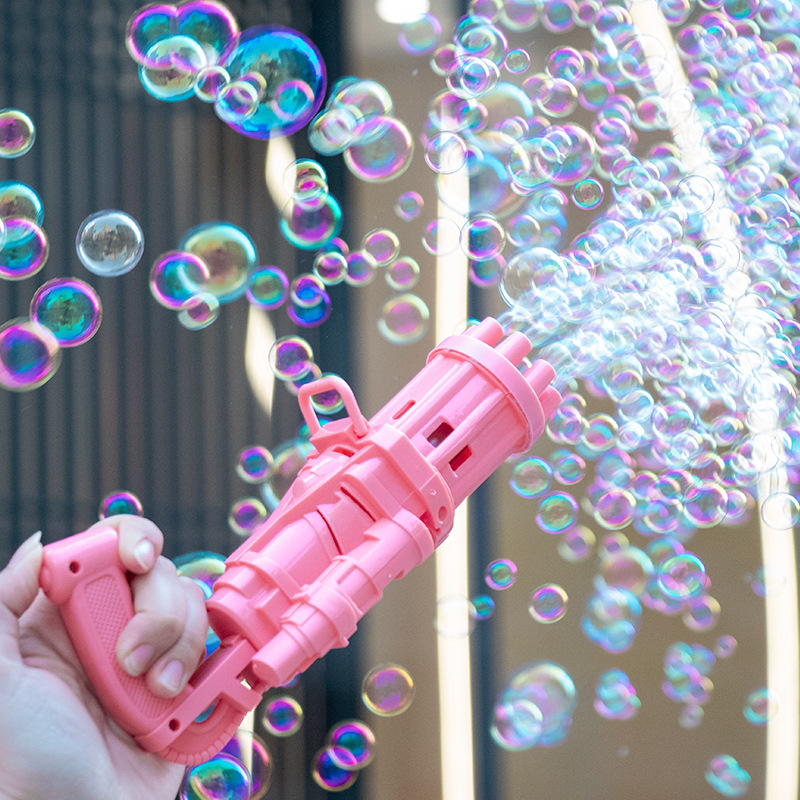 "2-in-1 Kids Magic Bubble Gun & Fan | Electric Automatic Gatling Bubble Machine for Fun Play | Ideal Gift for Boys & Girls | Bubble Blasting & Fan Cooling for Indoor & Outdoor Activities"