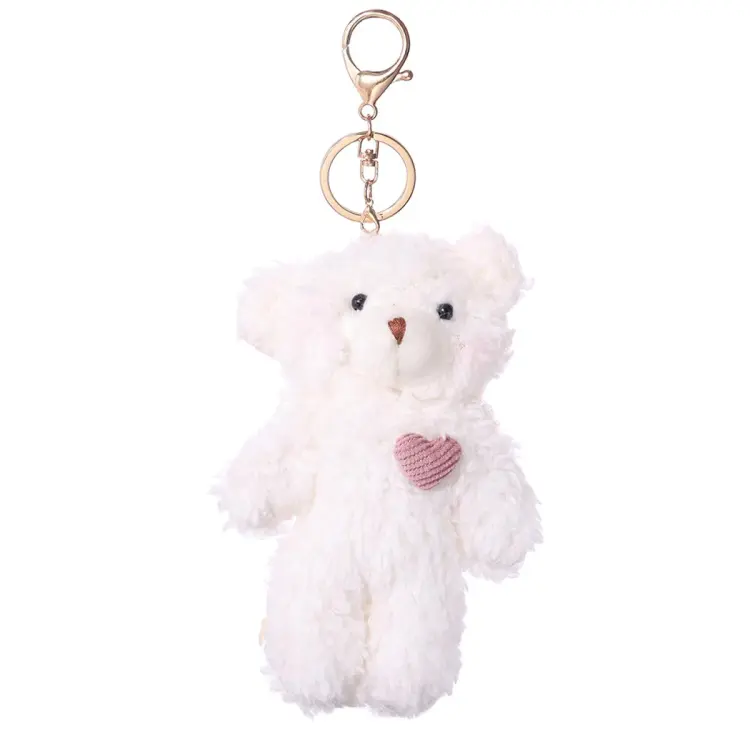 Plush Doll Bear Keychain for Bag Key Backpack Pendant Lobster Clasp Buckle  IM Card Removal Needle Pin Key Chian Ring Pendants