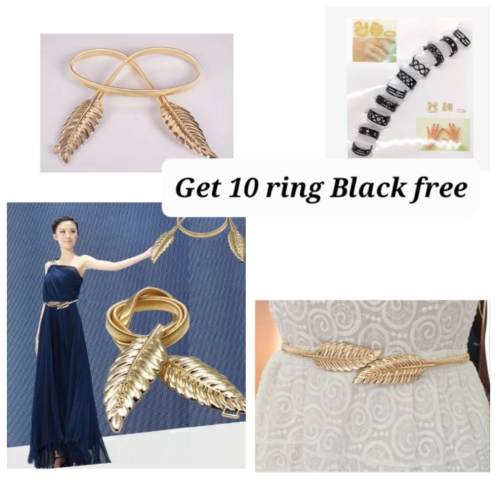 Flower Leaf Shape Belts For Women Wedding Designer Elastic Girl Stretch Skinny Waist Belt Cummerbunds Metal Female Belt get free ring set