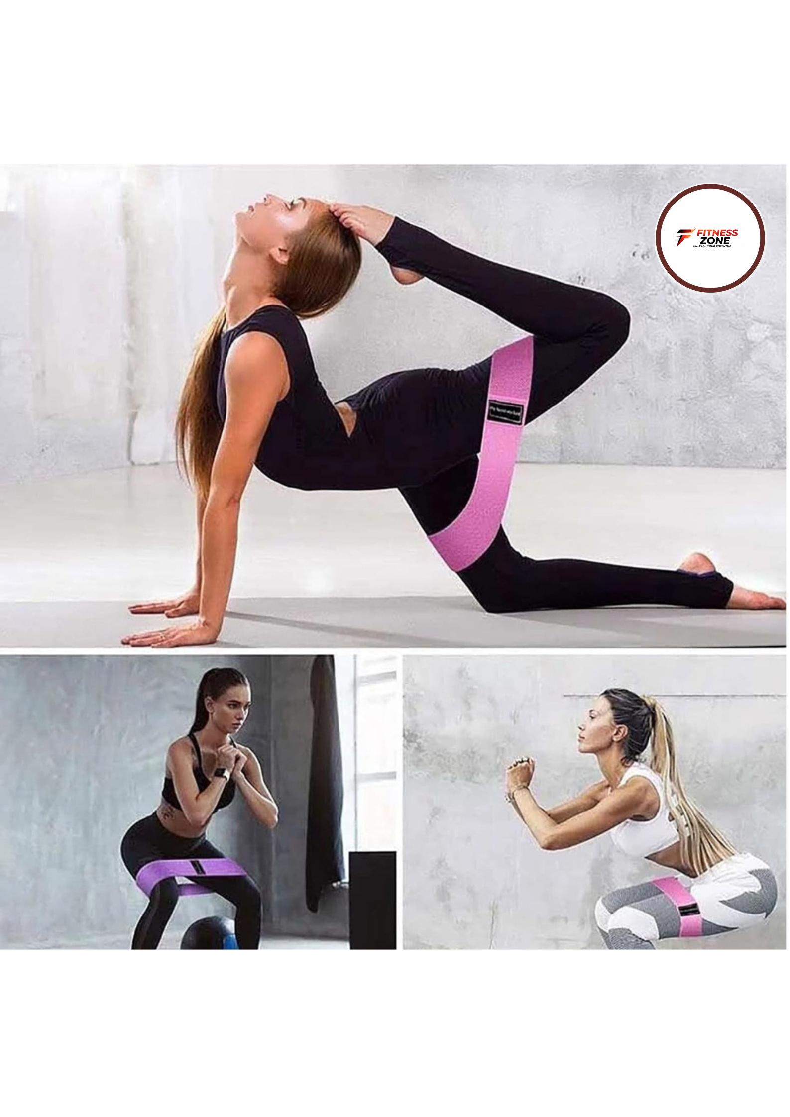 Fabric Resistance Bands Set (3-Pack) – Non-Slip Booty Bands for Squats, Glute & Leg Workouts | 3 Levels for Home Gym & Strength Training