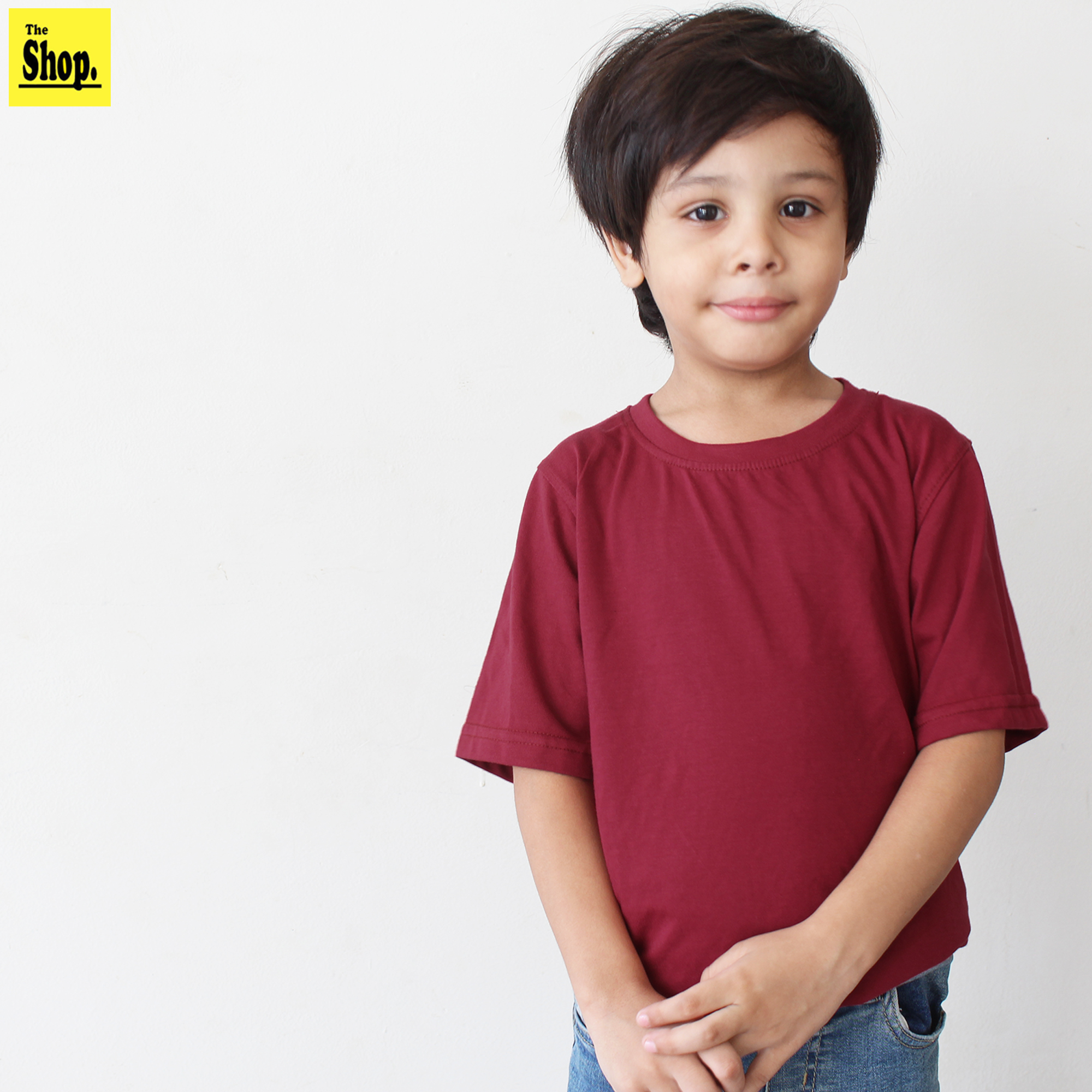 The Shop - Basic Round Neck Half Sleeves T-Shirt For Boys & Girls Kids, 1 Year To 14 Years  - RN-HS1