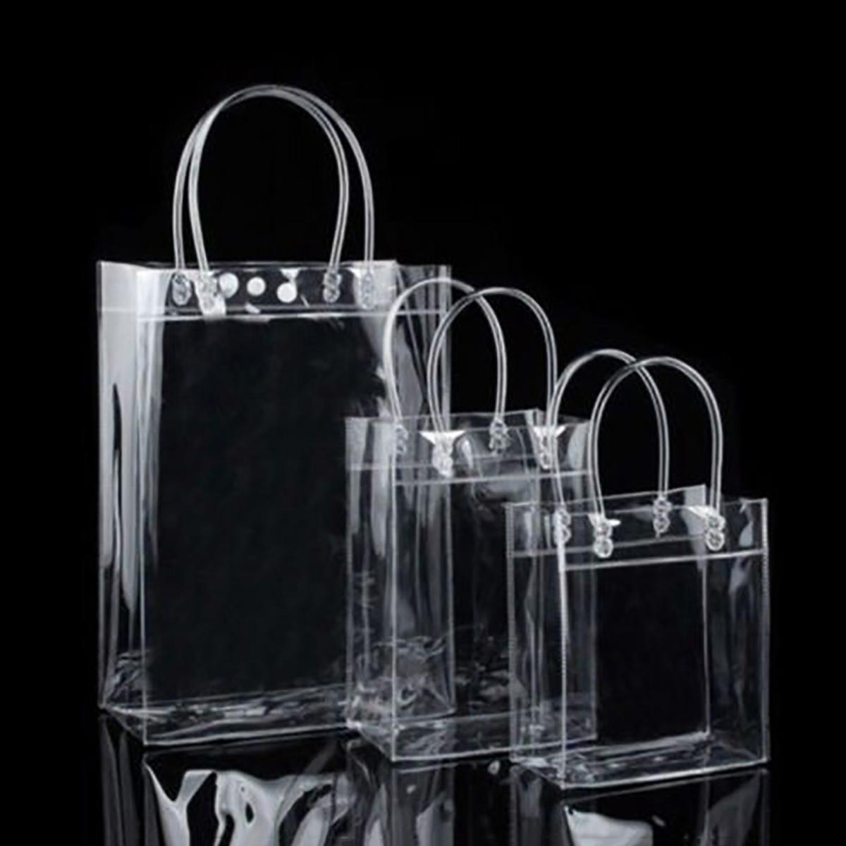 Clear Tote Bags Friendly Purse Shoulder Handbag PVC Transparent