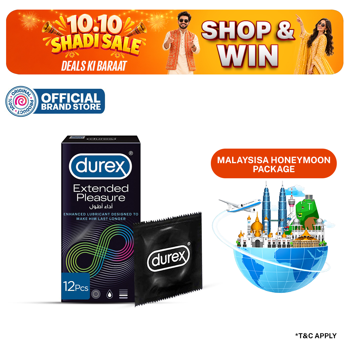 Durex Condoms Extended Pleasure 12 Pieces