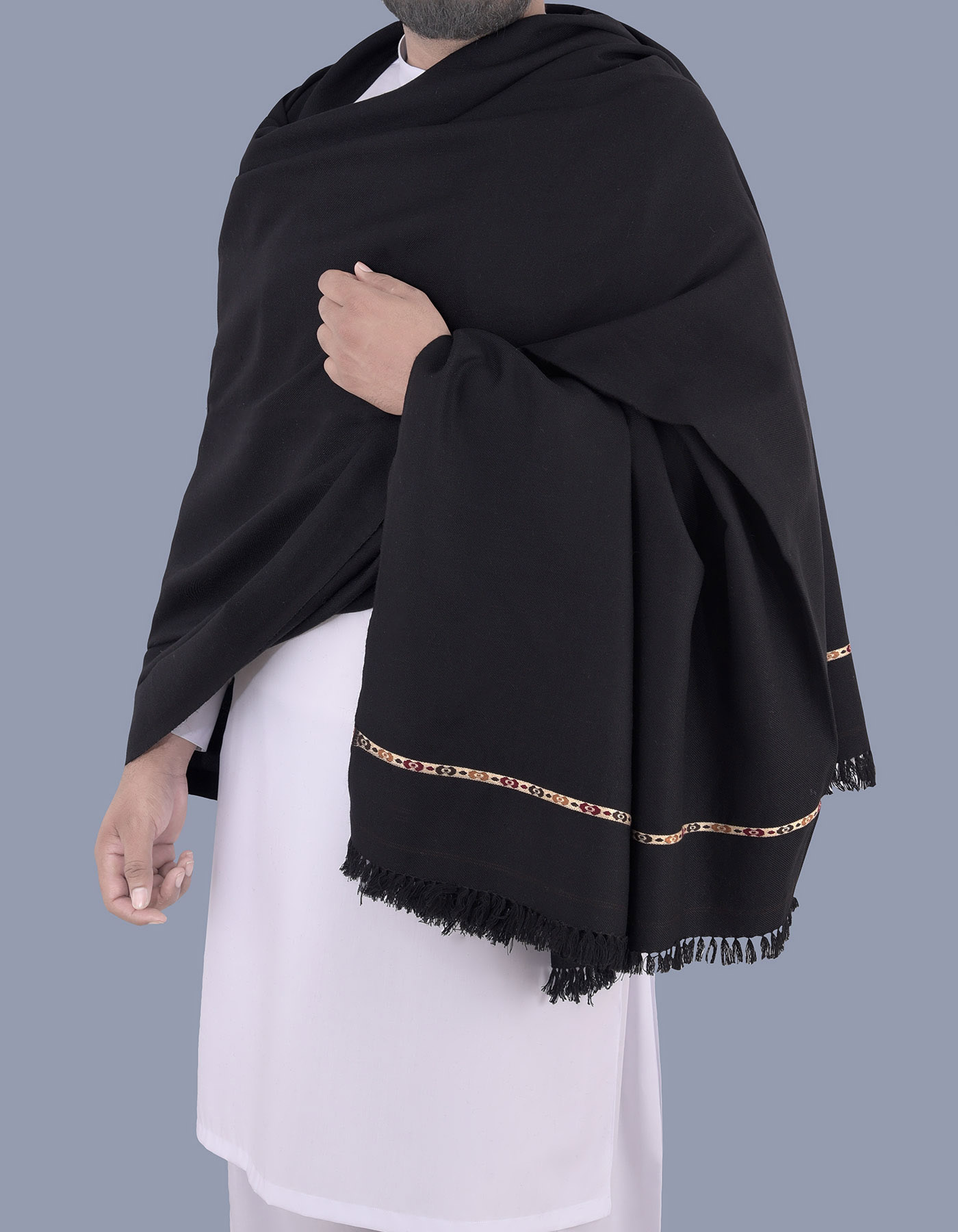 Black shawl hot sale for men