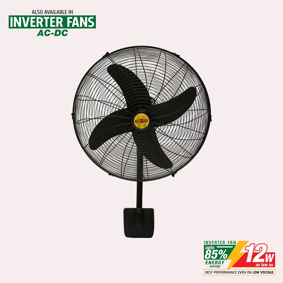 Super Asia AC DC Bracket Fan Mega 24 Inch Strong Air Throw Noisless ...