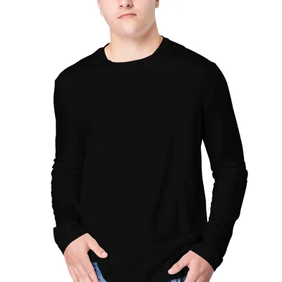 Plain Black Full Sleeves T-Shirt