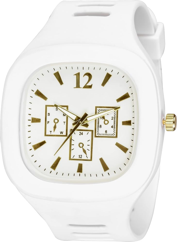Stylish Square Dial Smooth Silicon Straps Casual Watch Stylish Analog Watch for Boys Men's