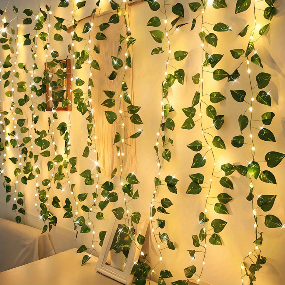 1 pcs 7ft Artificial Money Plant bail Leaves for Decoration - Artificial Leaf Bail Garland for wall Hanging Home Room decoration item