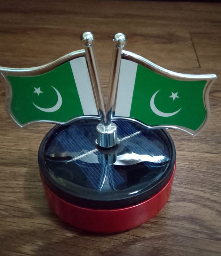 Pakistan Flag Design Car Air Freshener Perfume Solar Power Car Aroma Diffuser Portable Car Air Purifier  (Black)