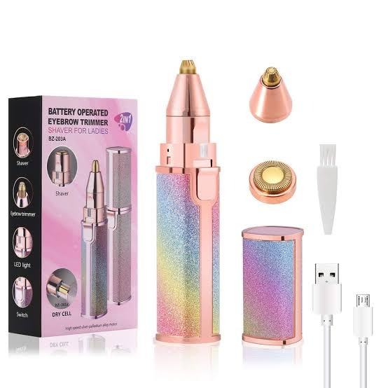 2 in 1 Rechargeable hair remover machine for women | Painless Electric Facial & Body Hair Removal for Women