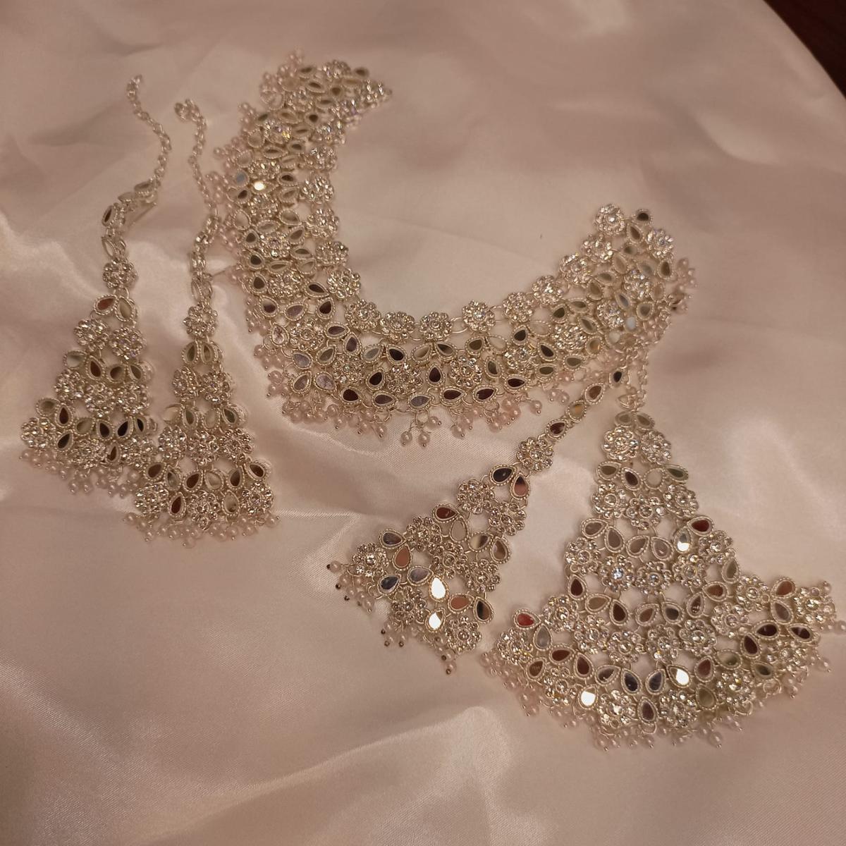 Chandi Ke Set Ke Bridal Design Chandi Polki Bridal Necklace Set