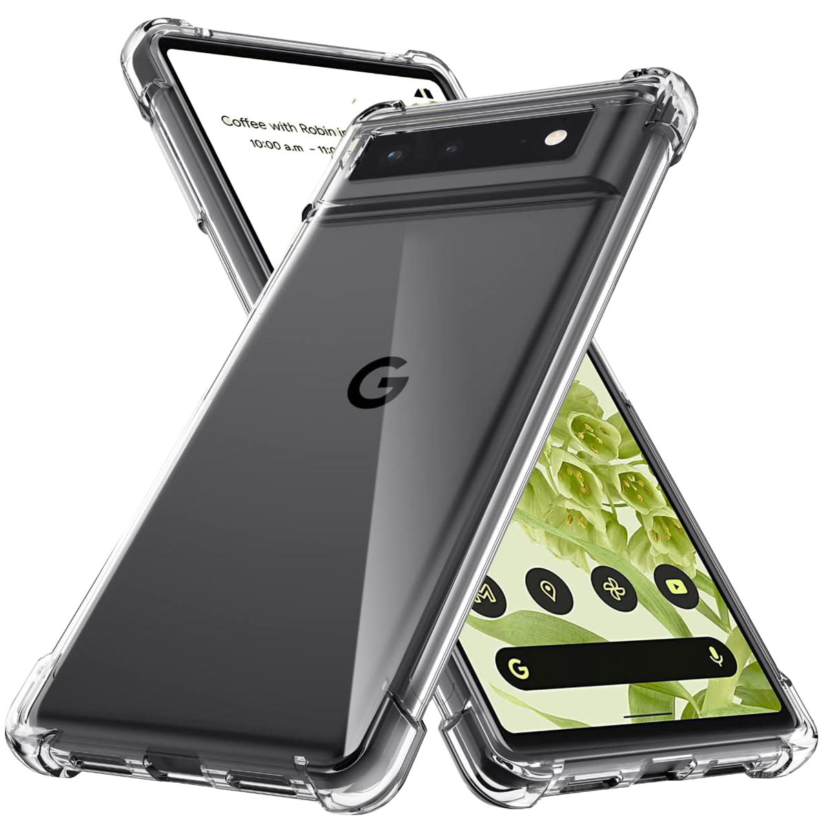 Google Pixel 6 Back Cover Transparent Extra Bumper Anti Shock Soft Crystal Clear Cover