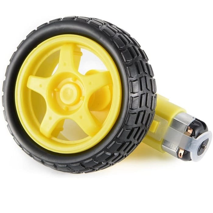 Smart Car Tyre Wheel With Gear Dc 5V Motor Diy Car Robot Arduino