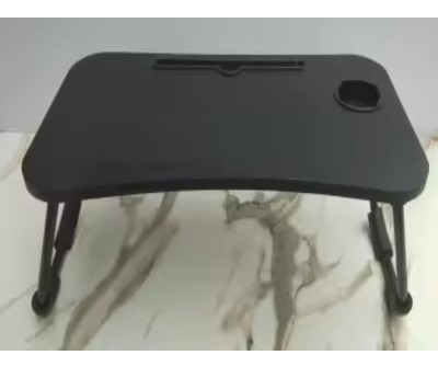 Wooden Gaming Laptop Table  And Simple Dormitory Bed Desk Folding Laptop stand Ergonrawing Notebook Reomic Portable Dading Food Breakfast Serving With Inbuild Tablet And Cup Holder Slots Couch Black Brown