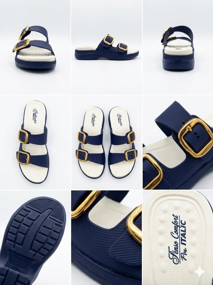 Women Double Buckle Sandals Casual Soft Platform Slippers Trendy Stylish Chappal for Girls Comfortable Summer Footwear Ladies Slip On Slides Fashion Wedge Sandals Lightweight Indoor Outdoor Pink