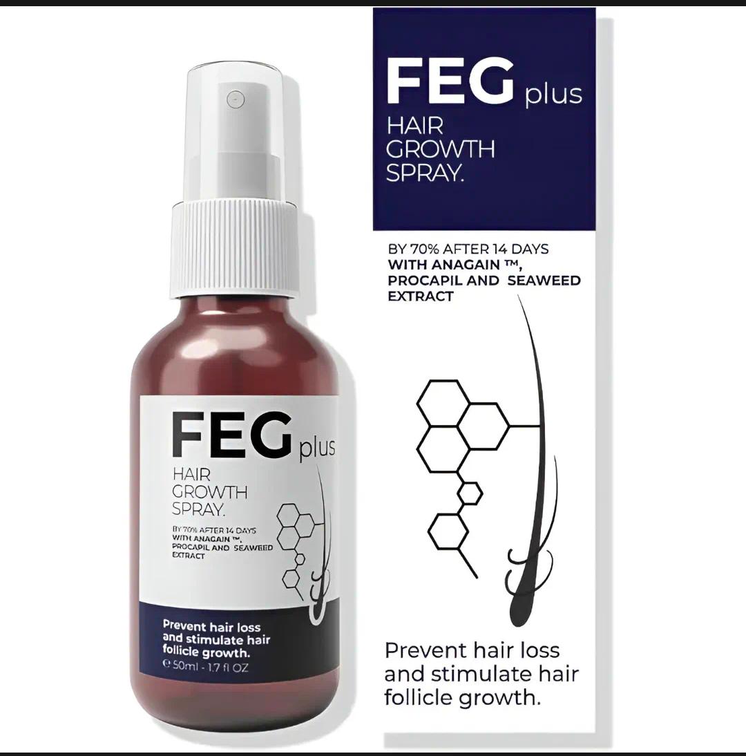 FEG plus Hair growth serum And Spray 50 ml,beard growth serum foe hairloss control & hair growth for men &women