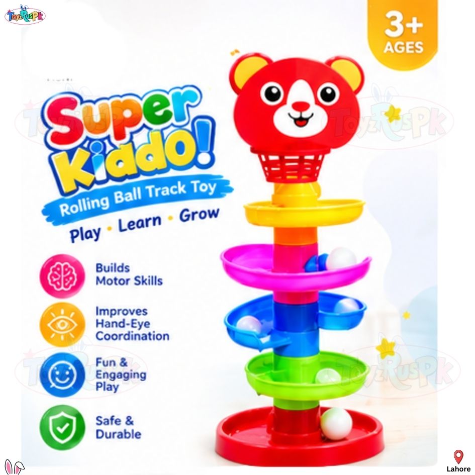 Race Car Slide Track Toy - Ramp Racer Car Set 7 Layer 6 Cars & 15 Layer 10 Cars - Kids Rolling Track Racing Toy Bright Color Educational Activity Toy for Toddlers Boys Girls - ToyzRusPk
