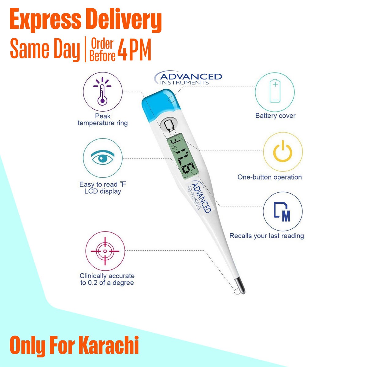 Electronic Thermometer For Fever Medical Adult Child Baby Oral