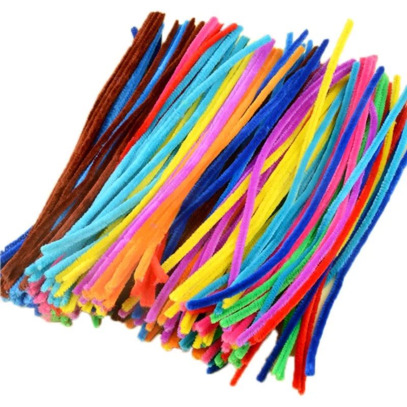 15 pcs Multicolor Twist Bar Chenille Stems anvil Wire craft Pipe Toys DIY Strips Creative hobby Material Manualidades Children Plush Stick