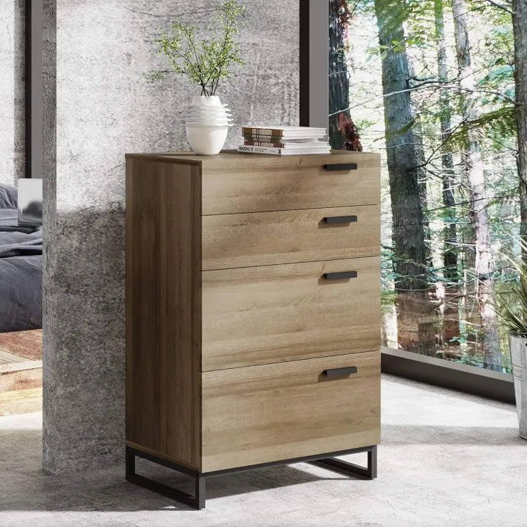 Four-Drawer Rectangular Chester - Tall Chest of Drawers for Stylish Storage