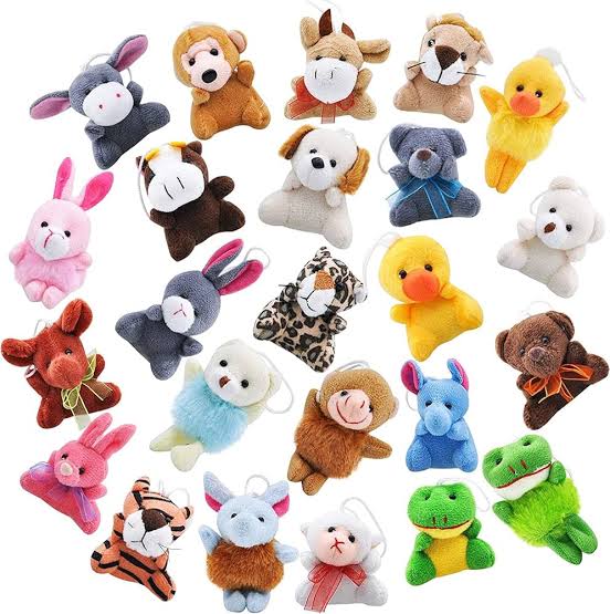 1 pcs mini soft hanging stuffed  toys 5 inch Plush Toy decoration for kid - Mini Plush Stuffed Animals Toys - Cute Small Animal stuff toys