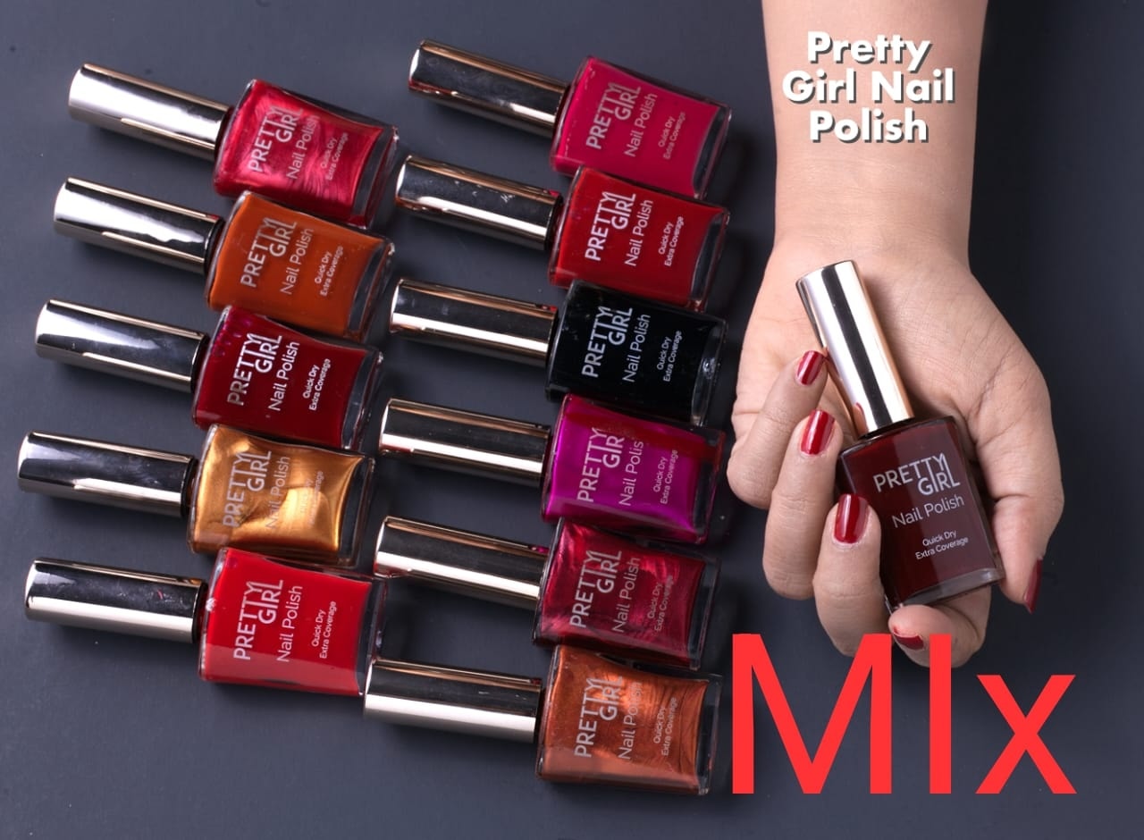 Pack of 6 and 12 Permanent Gel Nail Polish Nail Paints  Branded High Quality in Multicolor for Women Quick Dry Random Colors -12ML