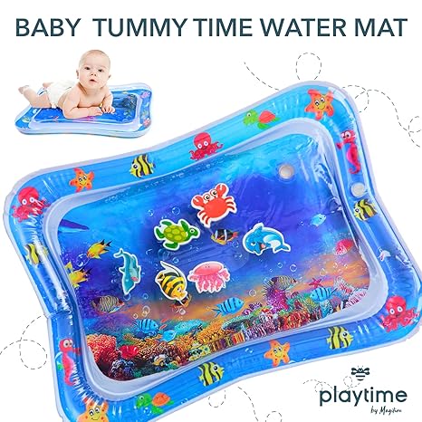 Baby Water Mat Baby Swimming Pool Mat Baby Toddler Activity Water Play Gym Leakproof Cushion Inflatable Tummy Time Fitness Rack mat Tummy Time Water Play Mat