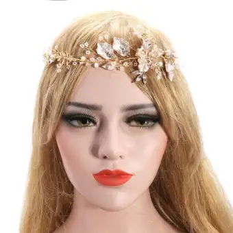 Beaded Hair Halo Diamante Wedding Hair Vine Crystal Bridal