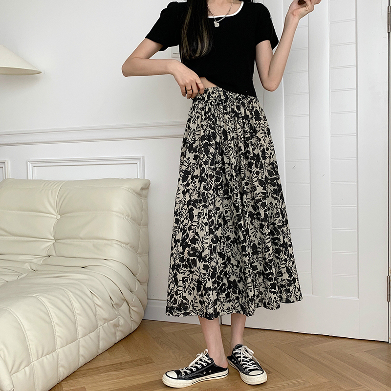 Long floral skirt and top hotsell