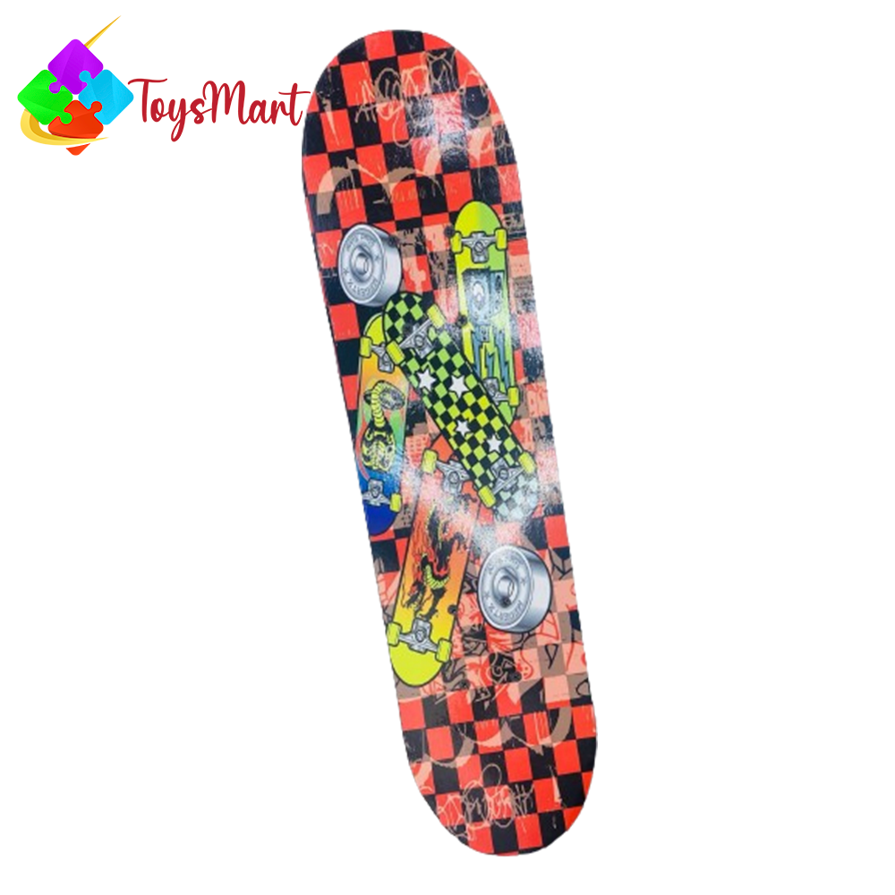 Skateboards By The Toys Mart For Adults Youths Teens Kids Girls Boys Beginners 23x6 Inches by Skate Boards 7 Layers Deck Maple Wood Longboards - Black