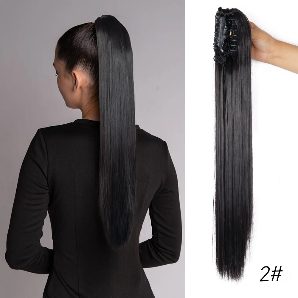 Straight catcher hair extension for girls, jaw clip ponytail hair extension for women's