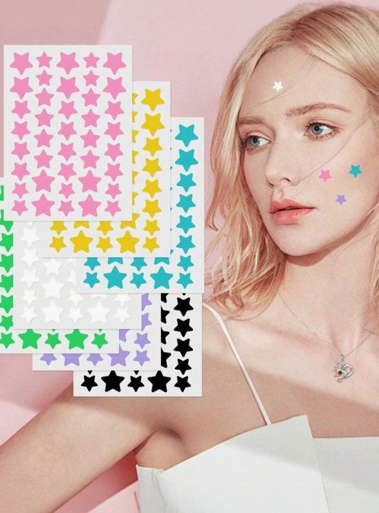 Hydrocolloid Pimple Patches (Star, Heart & Cute Shapes) - 40 Patches - Acne Absorbing Covers for Face & Skin