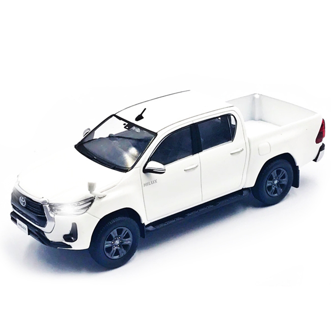 Toyota Hilux 1:36 Diecast Model - 6-Inch White Pickup Truck